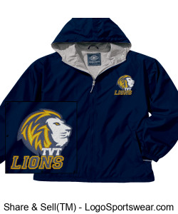 YOUTH Charles River Full Zip Portsmouth Jacket  (Navy)  [Embroidered] Design Zoom